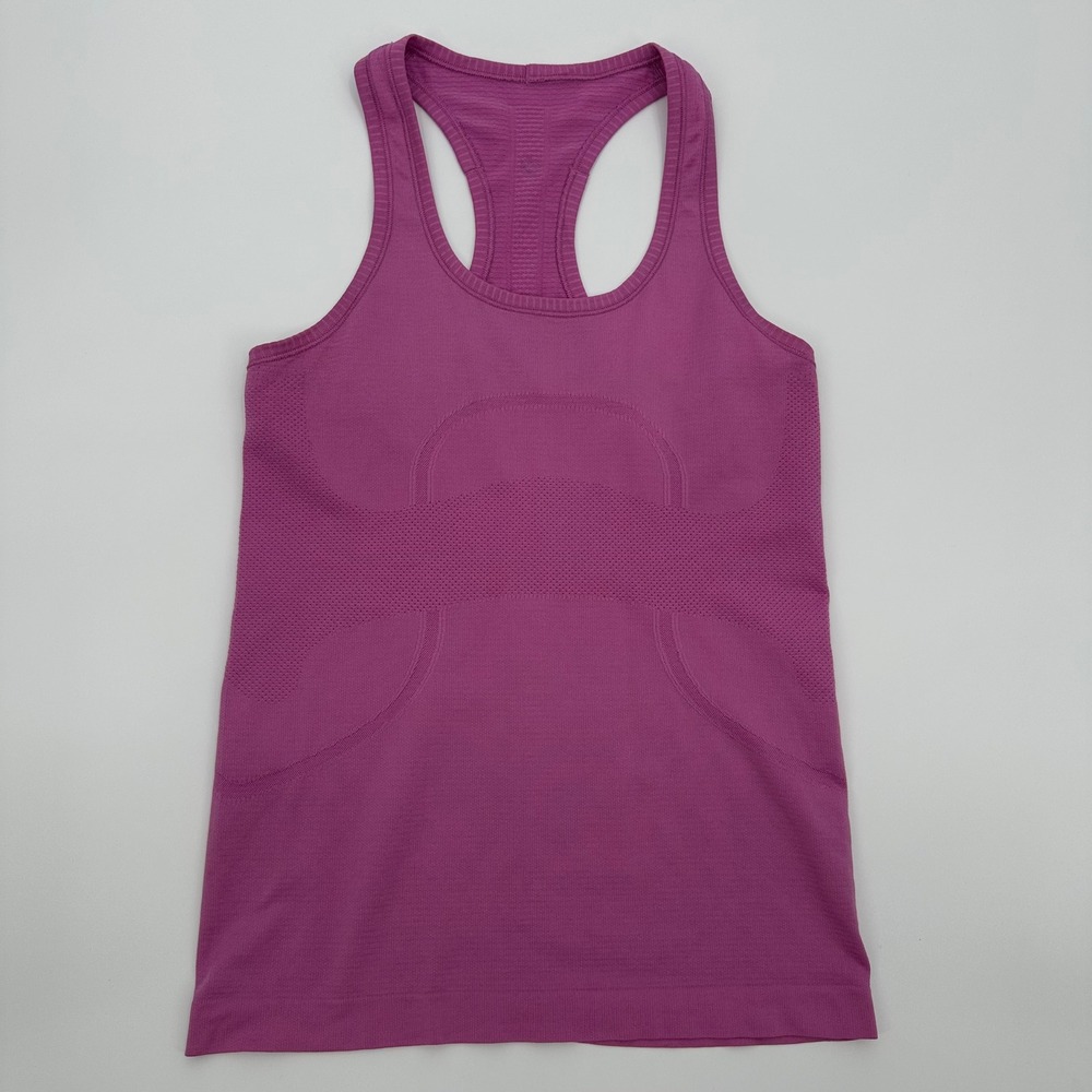 Lululemon Run Swiftly Tech Racerback Tank Top Pink Purple Athletic Yoga Size 6 - Picture 3 of 13